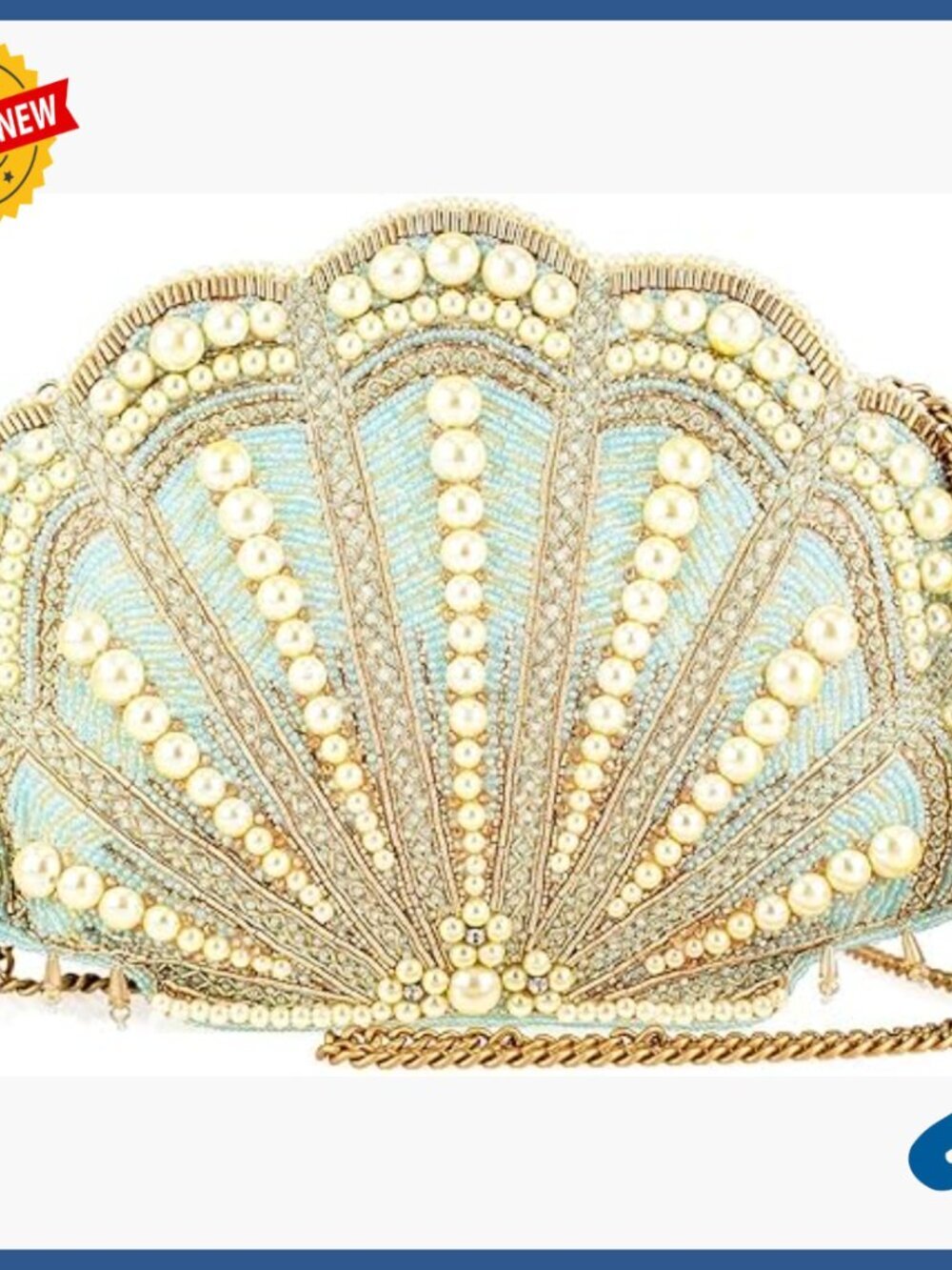 Medium Beaded Crossbody Clutch with Removable Strap for Evening Events